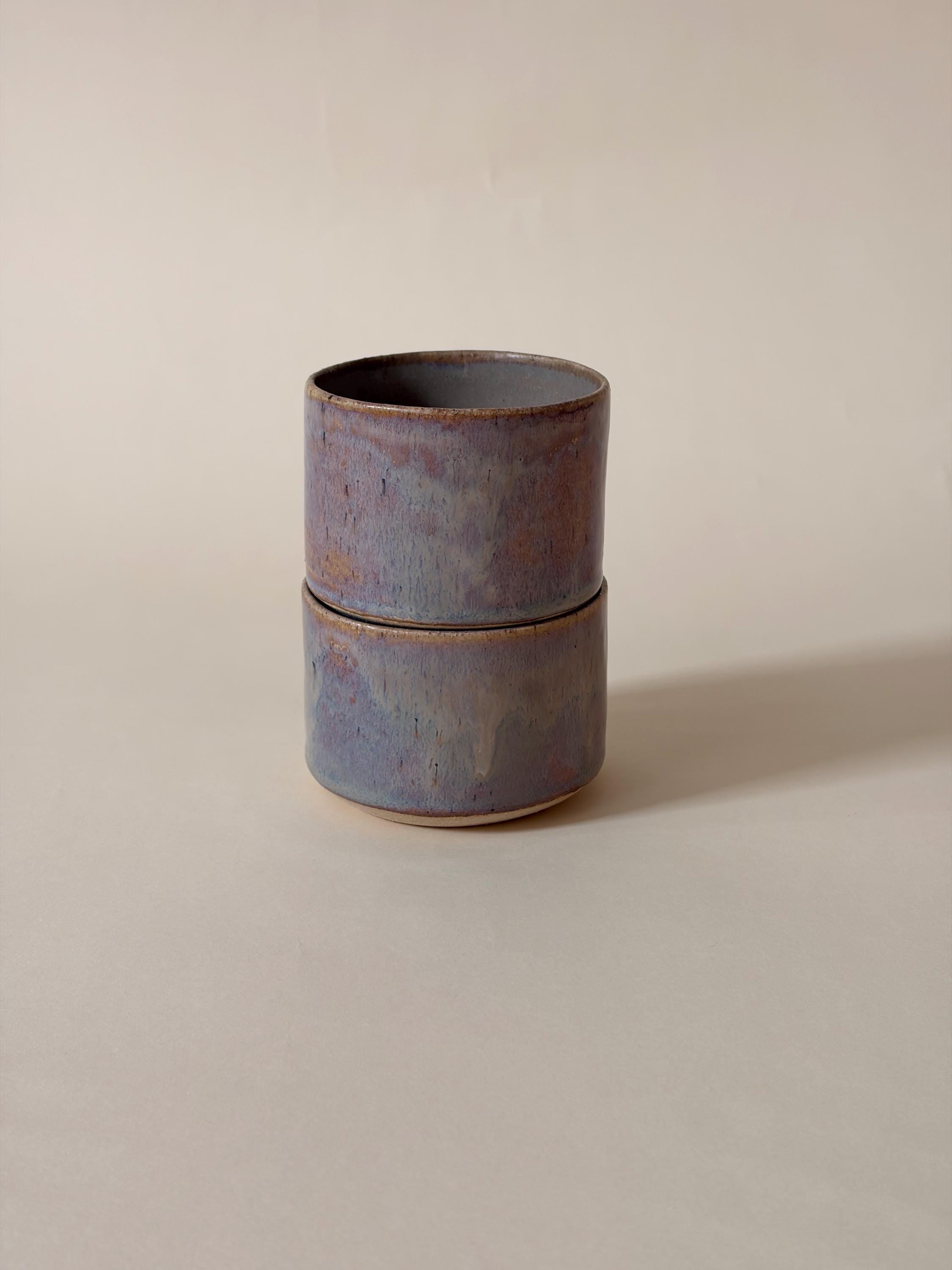 Stackable Pinched Handmade Cappuccino Ceramic Mug