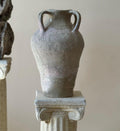 Handmade Ceramic Sculptural Vase: Organic Stoneware Vessel. Four Handles