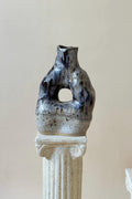 Handmade Stoneware Sculptural Vase: Organic Ceramic Vessel