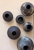 Handcrafted Black Ceramic Vase: Modern Organic Decor, Rustic Stoneware-small