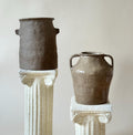 Handmade Speckled Clay Ceramic Vase: Rustic Golden Vessel