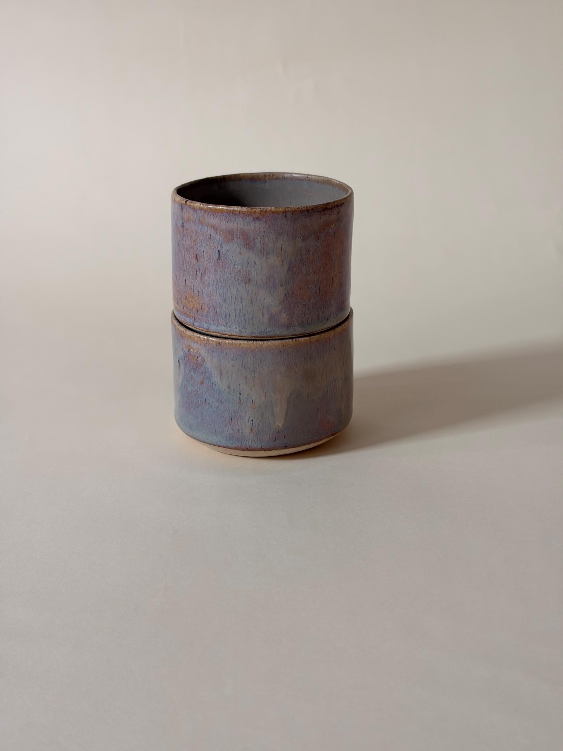 Stackable Pinched Handmade Cappuccino Ceramic Mug
