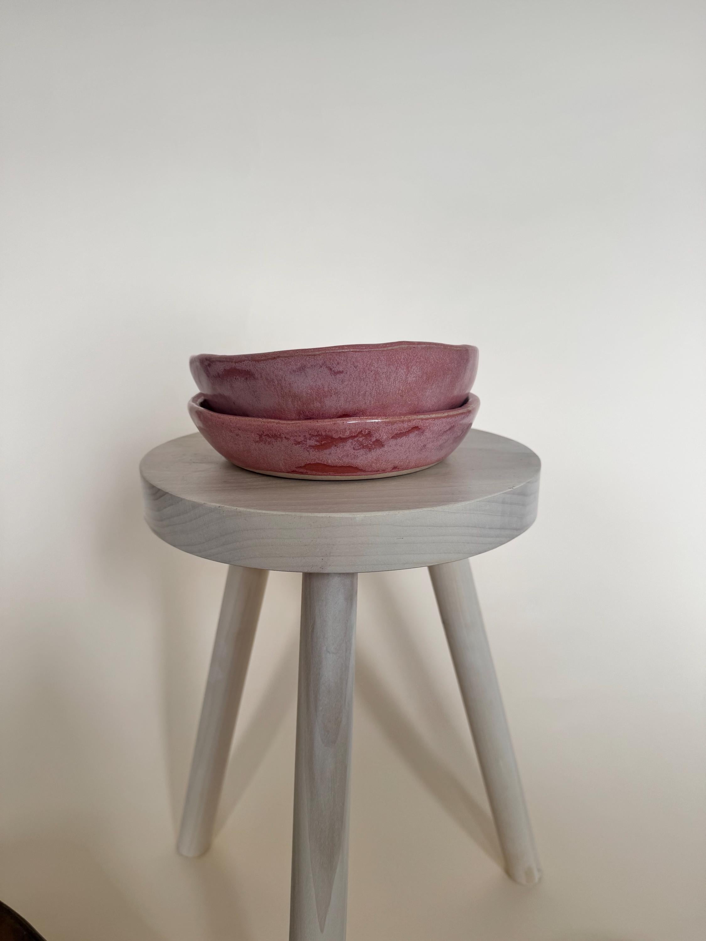 Hand-Built Stoneware Ceramic Bowl, Decorative Serving Dish