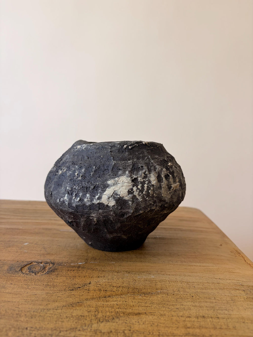 Handcrafted Black Ceramic Vase: Modern Organic Decor, Rustic Stoneware-small