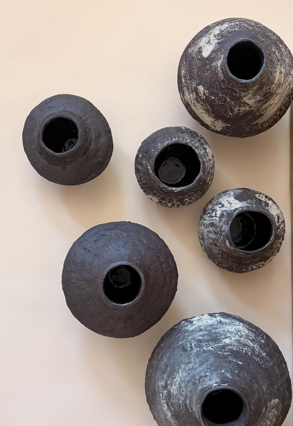 Handcrafted Black Ceramic Vase: Modern Organic Decor, Rustic Stoneware