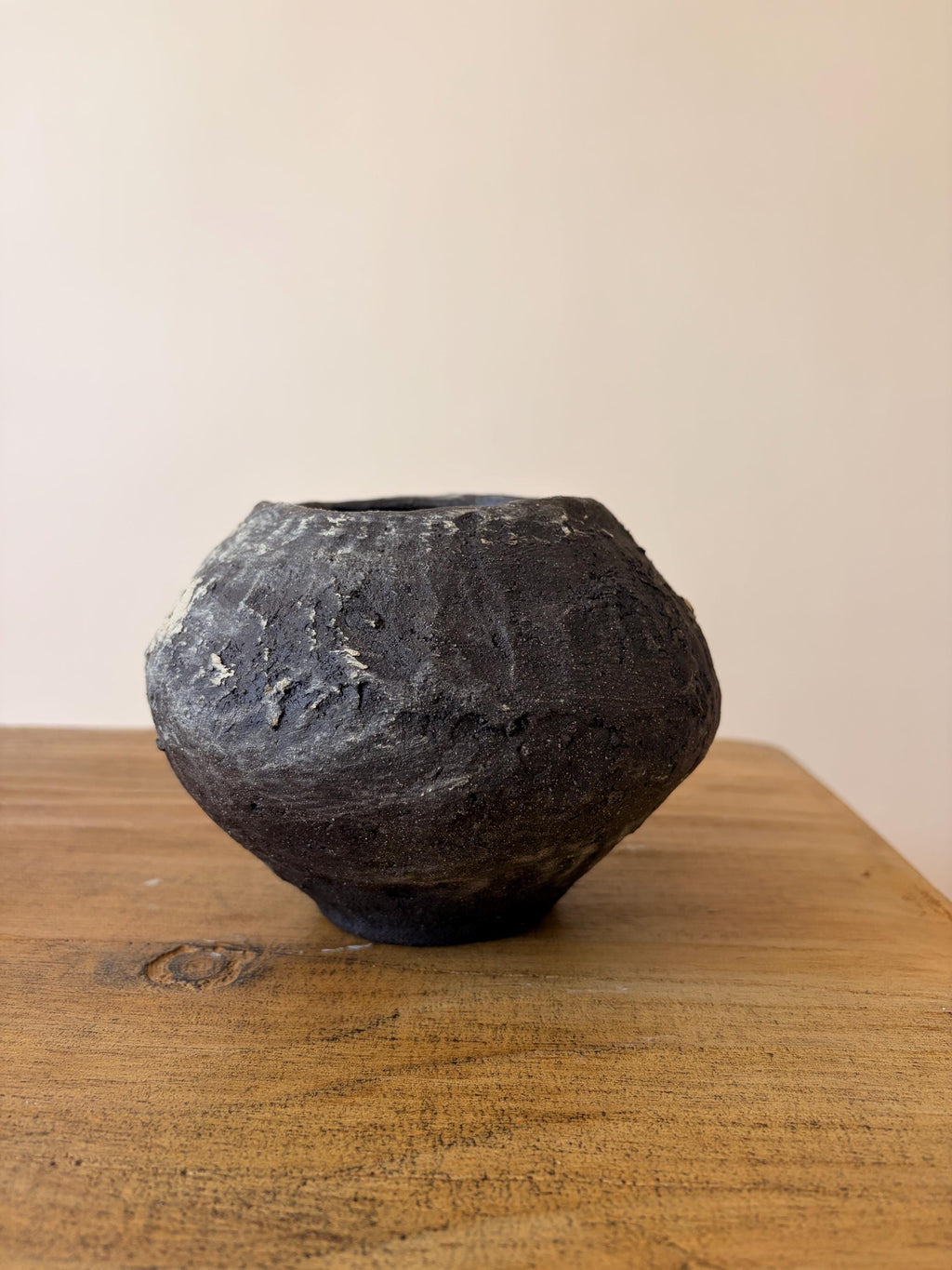 Handcrafted Black Ceramic Vase: Modern Organic Decor, Rustic Stoneware-small