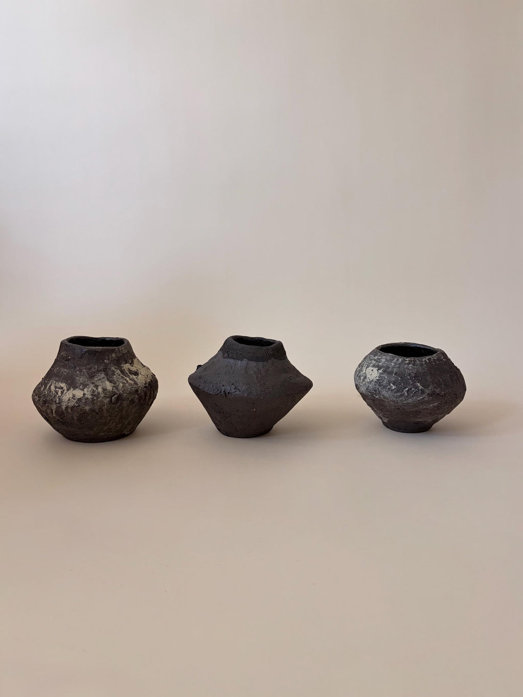 Handcrafted Black Ceramic Vase: Modern Organic Decor, Rustic Stoneware-small