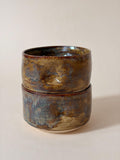Stackable pinched Handmade Ceramic Soup Cup, Rusted Color