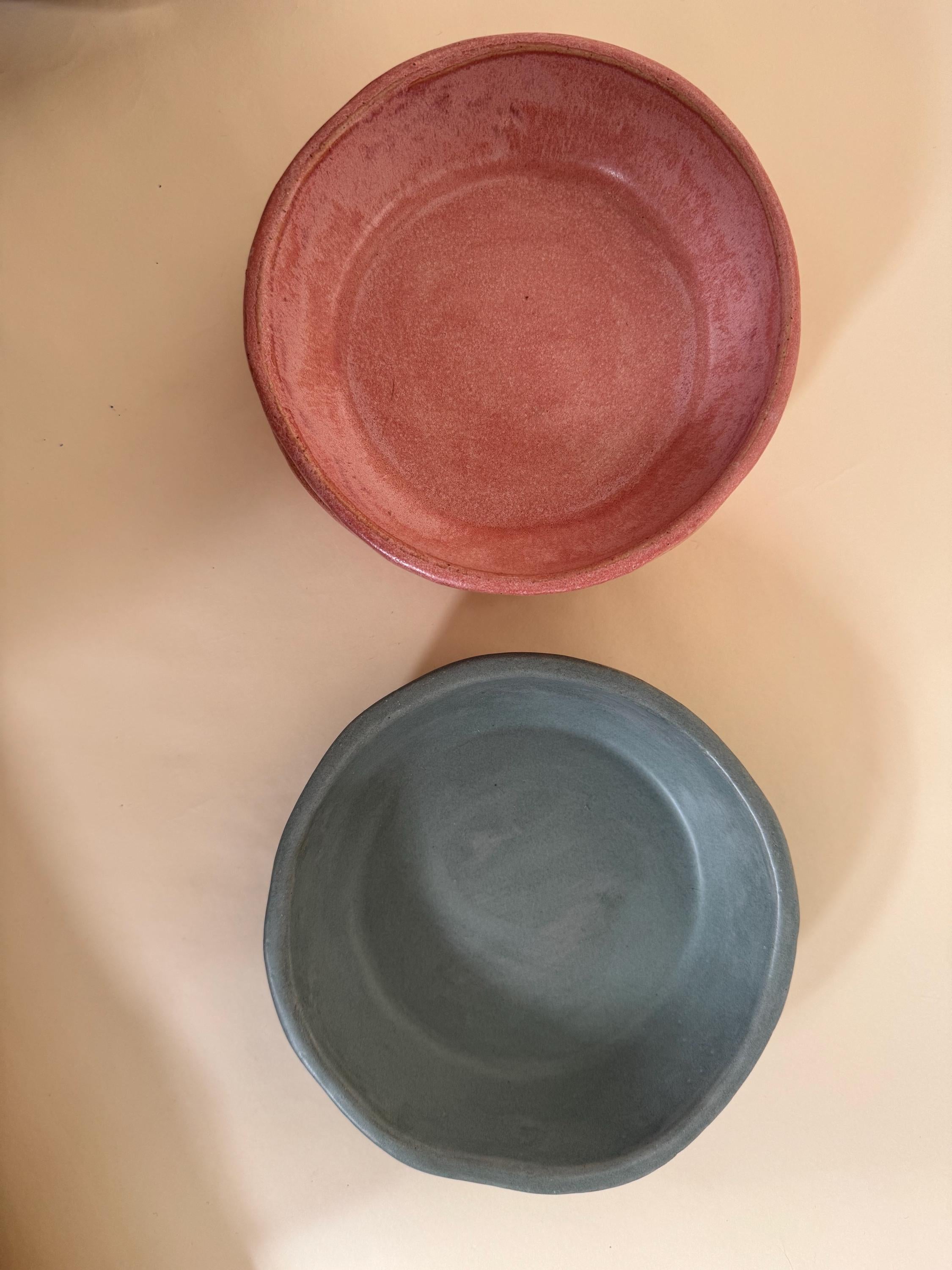 Hand-Built Stoneware Ceramic Bowl, Decorative Serving Dish