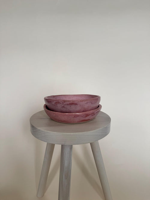 Hand-Built Stoneware Ceramic Bowl, Decorative Serving Dish