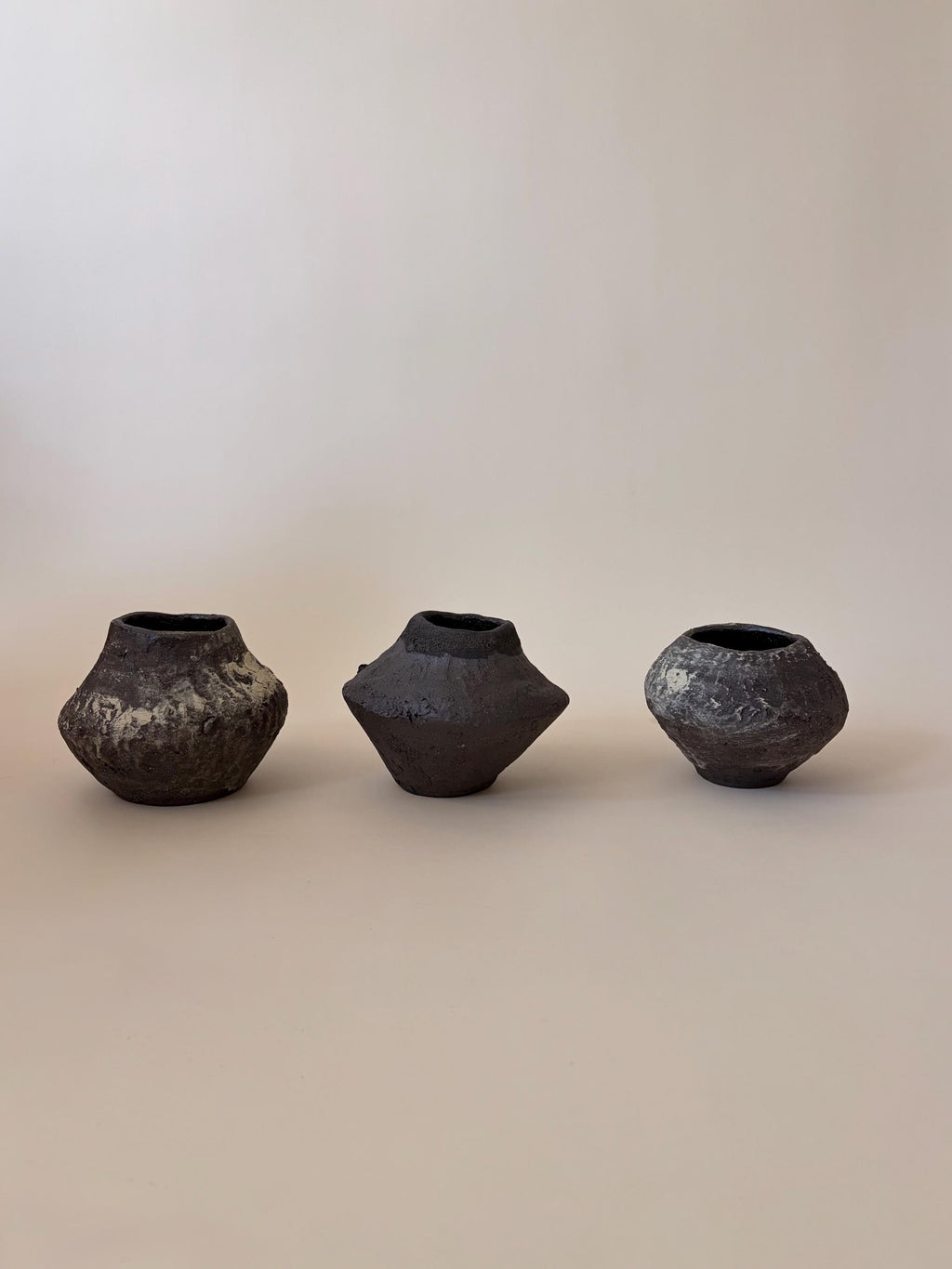 Handcrafted Black Ceramic Vase: Modern Organic Decor, Rustic Stoneware-small