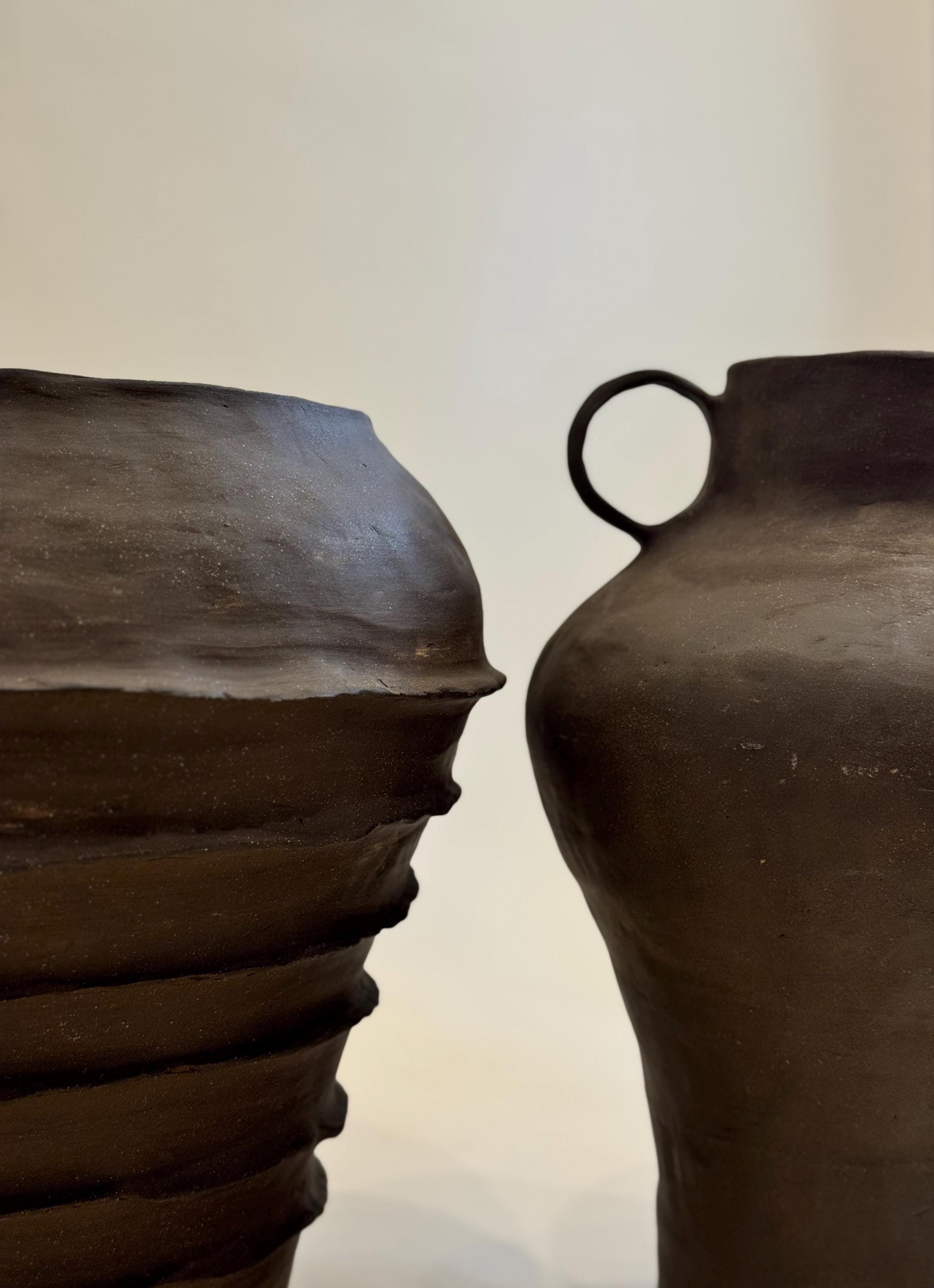 Handcrafted Ceramic Vase: Modern Organic Decor, Rustic Stoneware