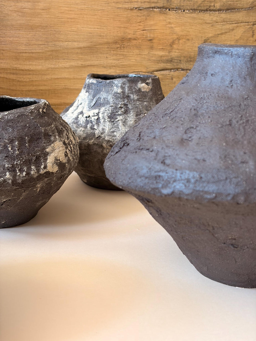 Handcrafted Black Ceramic Vase: Modern Organic Decor, Rustic Stoneware-small