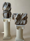 Handmade Ceramic Sculptural Vase: Volcanic Glaze Stoneware Vessel