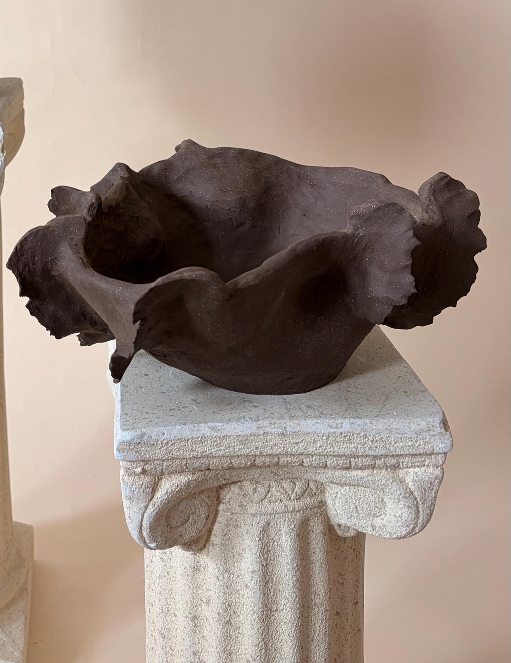 Handmade Ceramic Sculptural Vase: Organic Stoneware Vessel